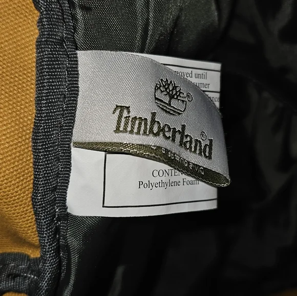 Timberland Wheat Canvas Classic Backpack Bookbag Simple Mustard Yellow - Picture 7 of 7